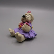 Vintage 1986 Tonka Pound Puppies Violet Figure Toy Figurine Dog cake topper