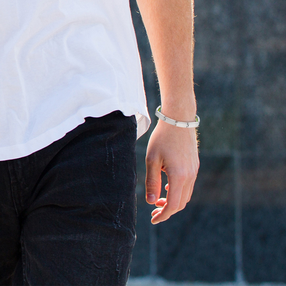 Pulsera Orula Y Eleggua Santeria Acero Inoxidable | Meses Sin Interés - Foto 2