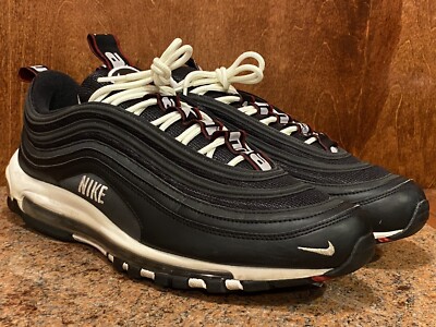 Worn Nike Air Max 97 Premium Black/White-Varsity Red 312834
