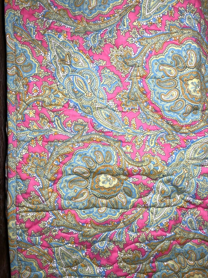 Edredón Lauren Ralph Lauren King Rosa Verde Reversible Paisley y Rayas + 2 Fundas Foto 3 de 4