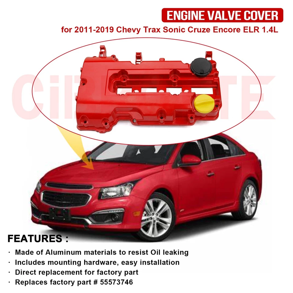 Tampa de válvula de alumínio Upgrade Performance para 11-19 Chevy Trax Sonic Cruze 1.4L🏅 - Imagem 2 de 4