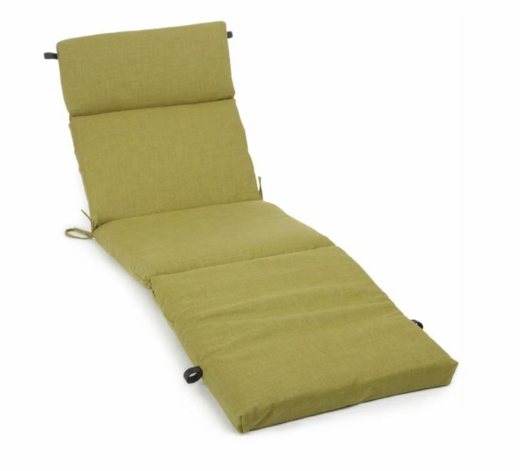 72 inch All Weather Out Door Green Chaise Lounge Cushion Durable
