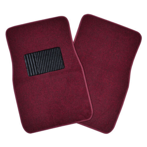 Dark Red Car Floor Mats Liner Pads Utility Mat Standard Fit 4pc Auto Interior - Picture 2 of 9