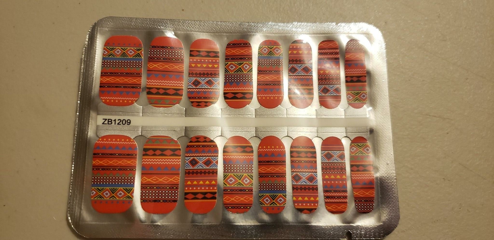 BellaHoot Aztec Fire Nail Polish Strips - Long Lasting & Easy to Apply-image