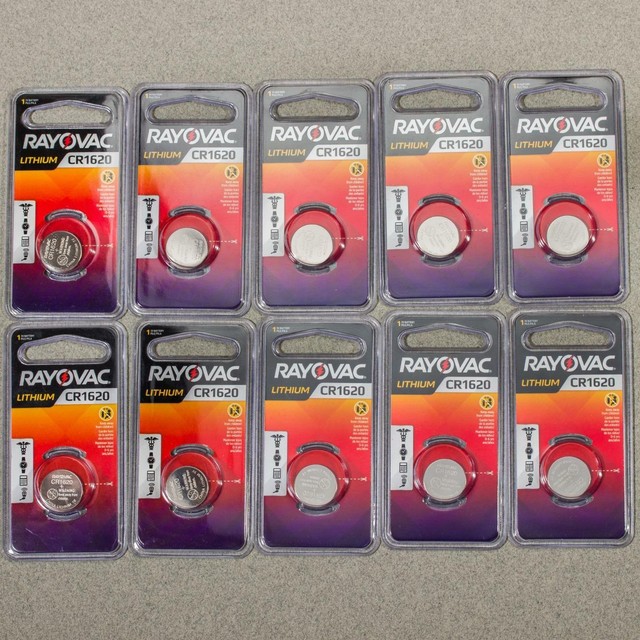 Rayovac CR1620 3Volt Lithium Batteries (Lot Of 10) Keyless Entry