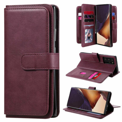 Leather 10 Cards Wallet Phone Case For Xiaomi Redmi A5 Note 15 14 13 POCO X7 X8