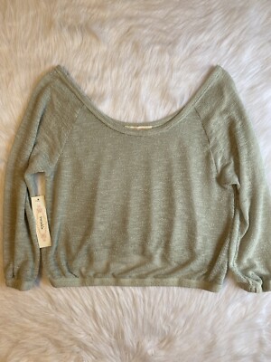 Twinkle Shirt Womens Size Large Lightweight Green Long Sleeve