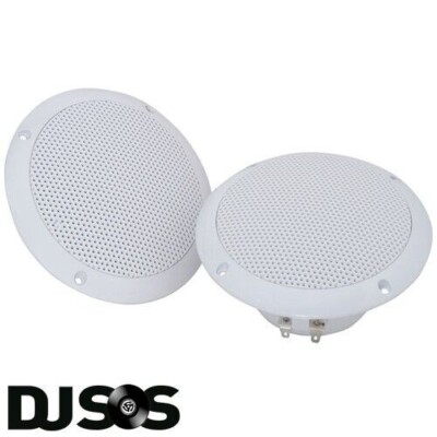 Adastra 80 W 5'' wasserdichte Badezimmer Deckenlautsprecher - 8 Ohm - weiß (Paar)
