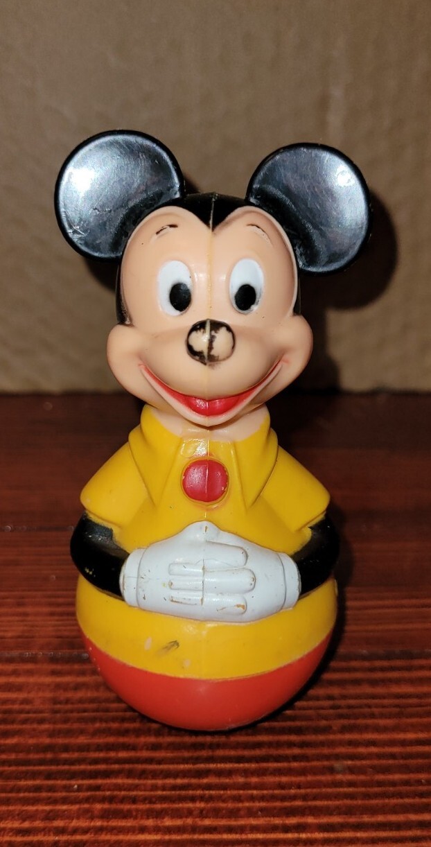 Disney 1975 Vintage Mickey Mouse Roly Poly Baby Toy Gabriel Industries ...