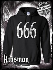 666 Hoodie - Triple Six Horror Satanic Halloween Punk Rock Metal Concert Tee