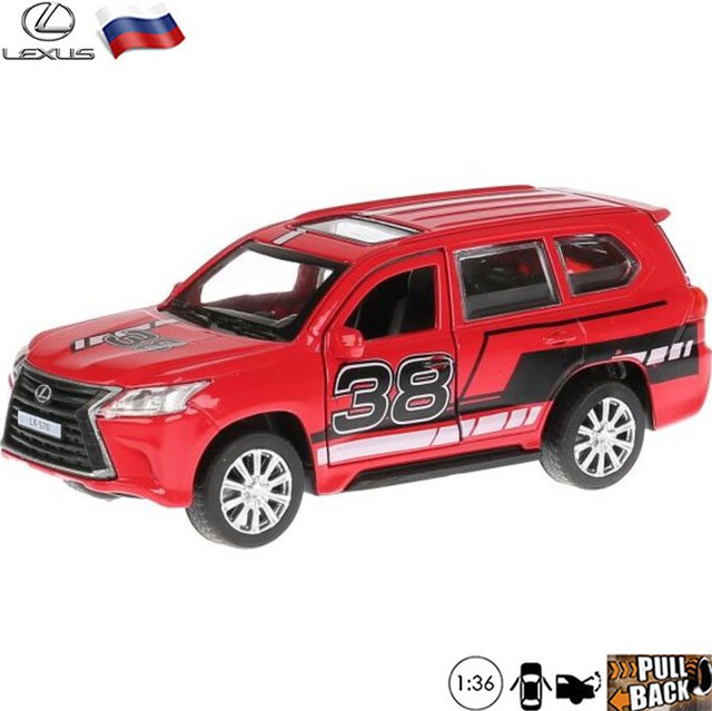 Diecast Cars 136 Scale Lexus LX 570 Facelift Sport Russian Collectible
