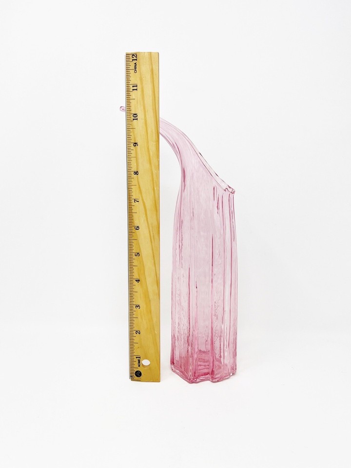 Brad Copping Art Glass Decanter Xylen Small Bird Pink Hand Blown Made