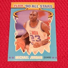 MICHAEL JORDAN all stars Fleer 89 90 chicago bulls #5 vintage basketball STICKER