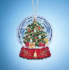 MILL HILL SNOW GLOBE ORNAMENTS Beaded Cross Stitch Kit Xmas TREE GLOBE 1936