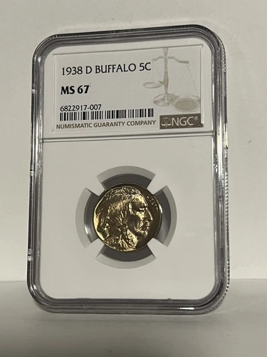 1938 D Buffalo Nickel NGC MS67