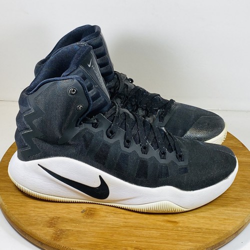 Men’s Nike Hyperdunk 2016 Basketball Shoes Black/White Size 7.5 Zoom Air 84436 - Picture 2 of 7