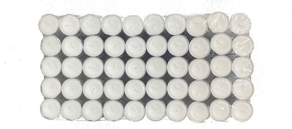 100Er Teelichter 8H Brenndauer Teelicht Weiss In Alu HüLse Kerzen Teelichter-image
