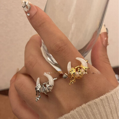 2023 TV Love Between Fairy and Devil Fashion Moon Ring Xiao Lanhua
