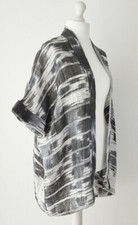 Sahara Grey White Tie Dye Stripe Linen Blend Kimono Jacket Masai Oska 8 10 12 14