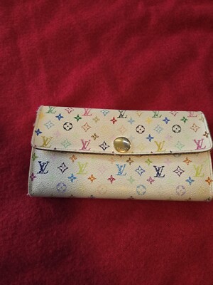 Louis Vuitton Murakami White Multi Color Monogram Long Wallet