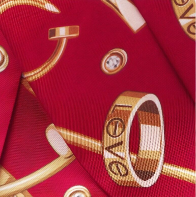 超美品　Cartier 2Cロゴ(ダブルC)柄　シルクスカーフ 約70cm 超美品 Cartier 2Cロゴ(ダブルC)柄 シルクスカーフ 約70cm Cartier