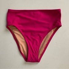 J Crew High-Rise Bikini Bottom Size XS Radiant Fuchsia Pink NWT