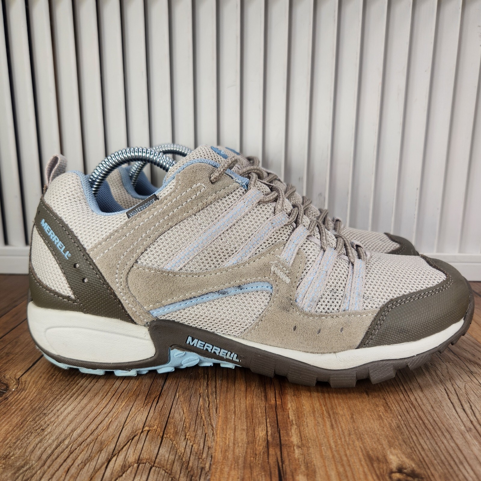 Merrell Tuskora J080453 Womens 10 Beige Brown Suede Trail Hiking Trekking Shoes