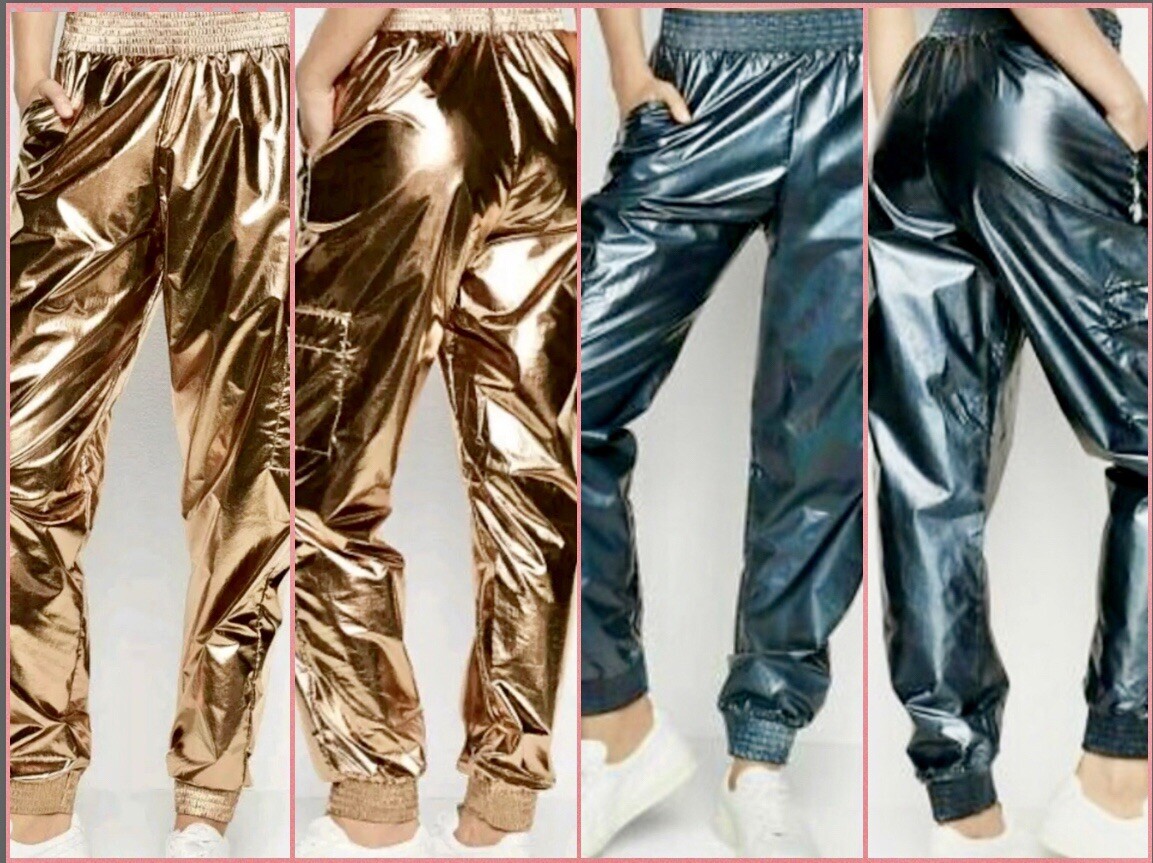 VICTORIA SECRET VSX Ankle Cargo Women's Jogging Pants Medium Blue