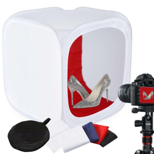 Light Cube Tent 90cm Photography Box Backdrop Studio Photo Softbox Lighting UK - Afbeelding 1 van 12