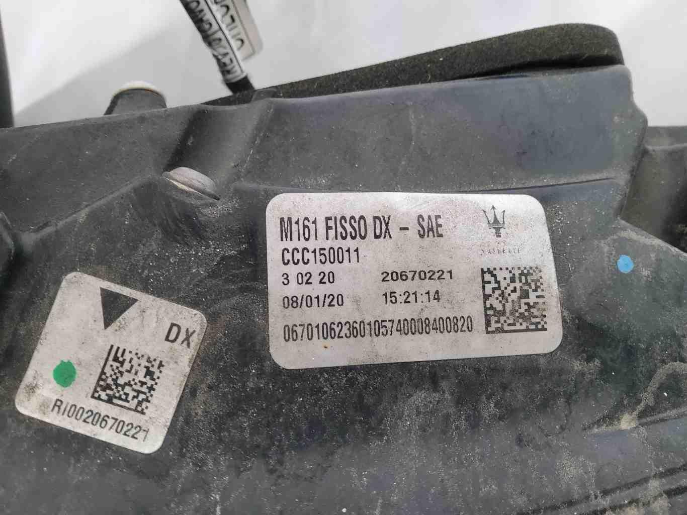 M161 FISS0 DX-SAE Tail Light Assembly MASERATI LEVANTE Right 20