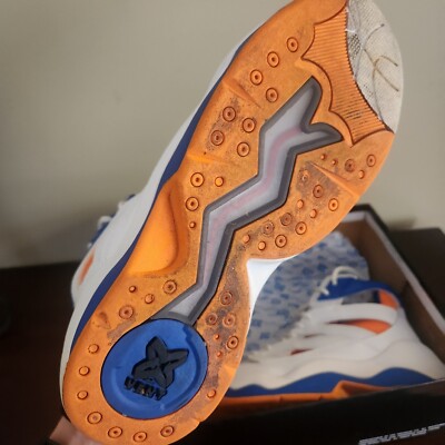Baskets Patrick Ewing Squad 33 HI – Blanc/Royal/Orange – Taille 6 – Occasion Très Bon État