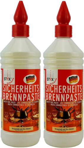 Duo-Pack STYX pasta de combustión de seguridad con alcohol orgánico inodoro ¡Made in Germany! - Imagen 1 de 2