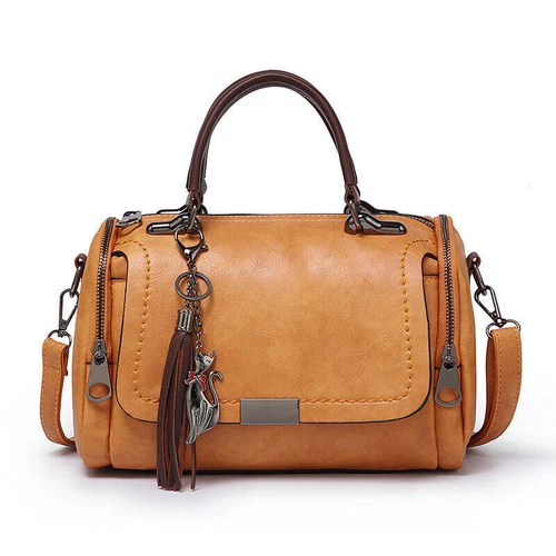 Damen Leder Tasche Shopper Handtasche Schultertasche Umhängetasche Tragetasche - Bild 3 von 17