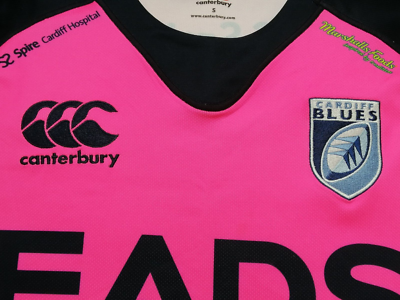 Cardiff Blues rugby pink shirt jersey Canterbury EADS size S | eBay UK