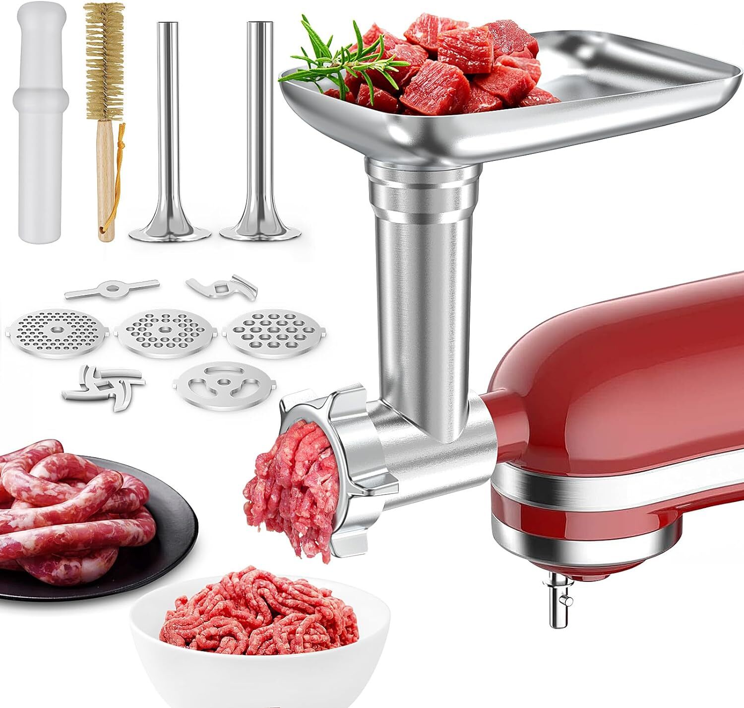 KitchenAid Stand Mixer Metal Meat Grinder Attachment for Fresh Ground Meat  