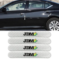 4X JDM-B Carbon Fiber Car Trunk Side Fenders Door Badge Scratch Guard Sticker