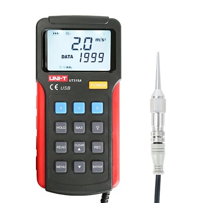 UNI-T UT315A Industrial Digital Vibration Meter Device Probe Vibration Analyzer