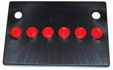 Mopar Battery cover with red caps for 1966-1974 Chrysler models. Group 24 YR1