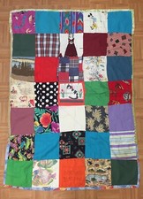 Vintage Handmade Baby Quilt Nap Child Security Blanket 39" X 53" Gryffindor
