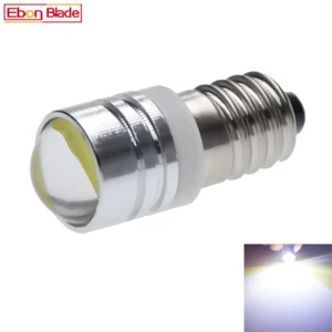 2 x Blanc vif E10 1447 Mise à jour COB LED BULBS MES SCREW TORCH HEADLAMPS 12V DC