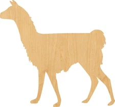 Llama Laser Cut Out Wood Shape Craft Supply - Woodcraft Cutout