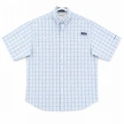 Columbia PFG Super Tamiami Shirt Mens Medium Blue Plaid Omni-Shade Fishing