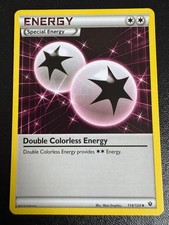 Double Colorless Energy - 114/124 - Uncommon Fates Collide - Pokemon - NM