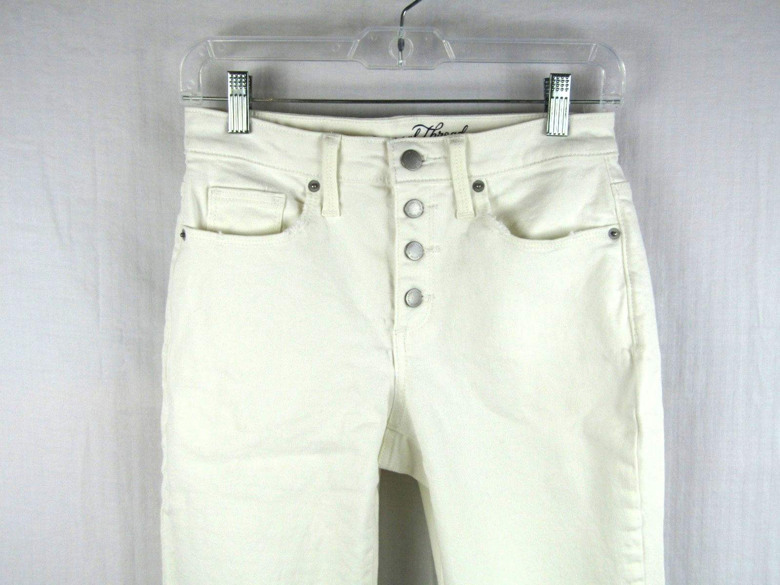 Universal Thread Off White Button Fly High Rise S… - image 2