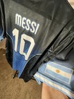 Argentina Lionel Messi 10 Soccer Jersey Shirt XL Black/Blue Unisex Adult — photo 8