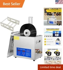 Ultrasonic Vinyl Record Cleaner 6L 7-12 Inch 8 Records Drying Rack 180W