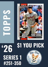 2026 Topps Series 1 Baseball Base Cards #251-300 $1 each You Pick Singles