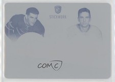 2018 Leaf ITG Stickwork Printing Plate Cyan 1/1 Maurice Richard Ted Lindsay 7ez