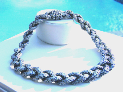 SELTENE JOHN HARDY HANDSIGNIERTE STERLING ZOPF KETTE HALSKETTE