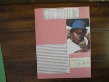 LENNY LEN RANDLE(D-2024) Signed Trimmed Index Card w/8 x 11 Display w/Obit/Photo